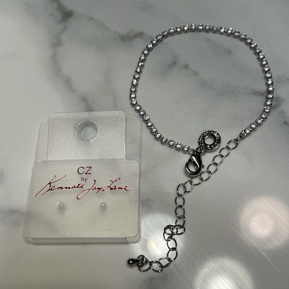 CZ Kenneth Jay Lane Tennis Bracelet - Picture 3 of 6